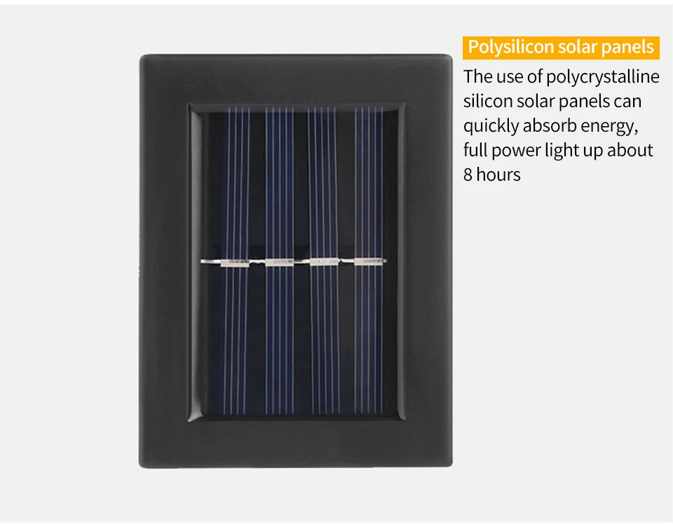 Solar Up and Down Spot Lights Outdoor Street Wall Light Waterproof Solar Lamp For Garden Street Balcony Yard Porch Decorative