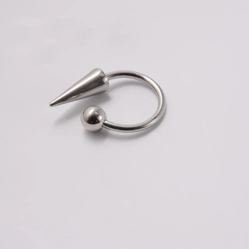 1-5Pcs Lip Ring Charm Piercing Lip Ring Stainless Steel C-Shaped Lip Lip Piercing Body Jewelry 16Gauge For Girl and Men