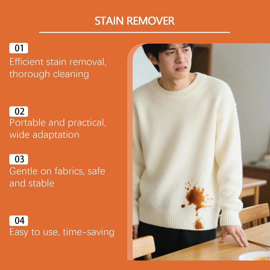 Stain Remover Stick Gentle Laundry Pen for Delicate Fabrics Natural Lipase Citric Acid Clothing Spot Cleaner Portable 10ml