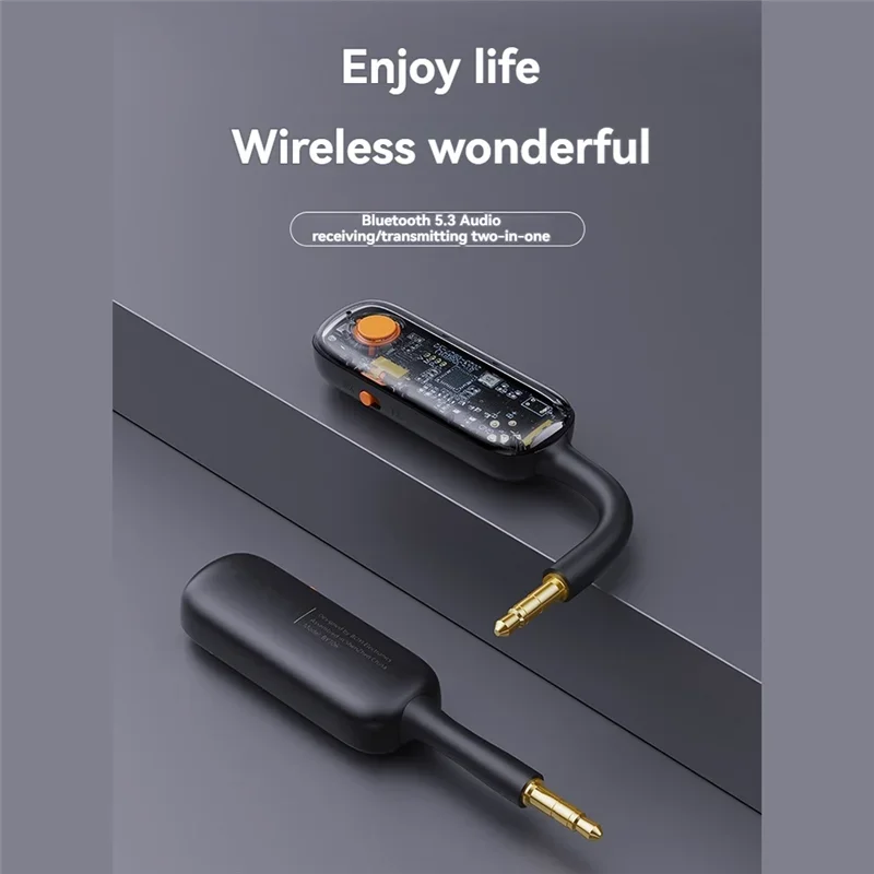 Bluetooth 5.3 Audio Receiver Transmitter AUX With Mic Stereo Music Wireless Adapter  For Home Stereo/Bluetooth Earbuds/PC