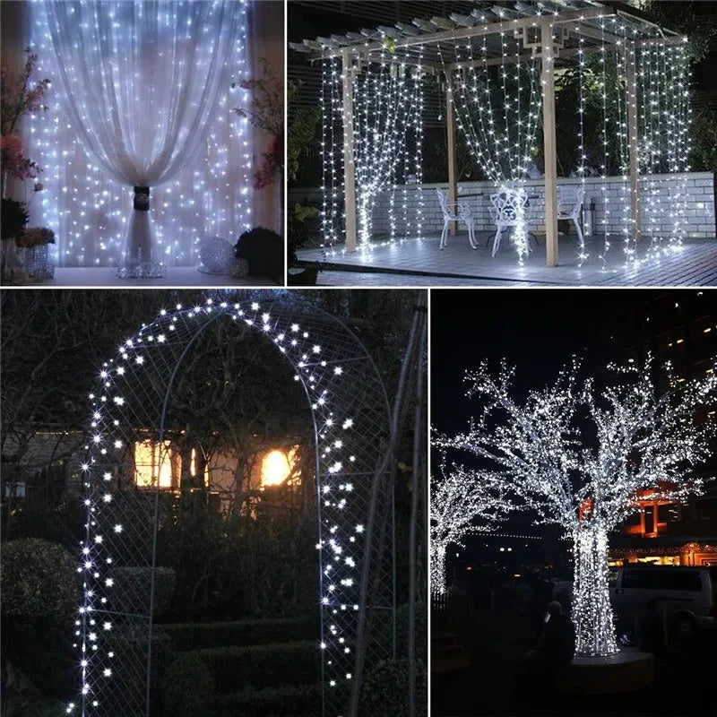 Solar String Fairy Lights 12M 100LED / 22M 200 LED Waterproof Outdoor Garland Solar Power Lamp Christmas For Garden Decoration