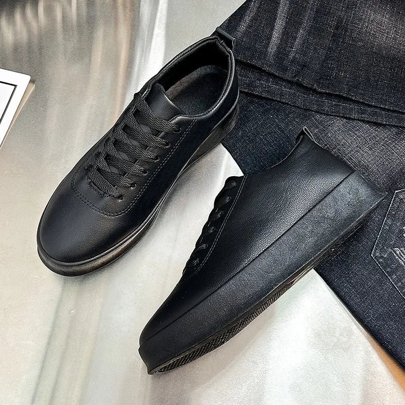Men's Shoes Spring/Autumn Casual Sports Shoe Lace Up Man Shoe White Sneakers Shoes for Men