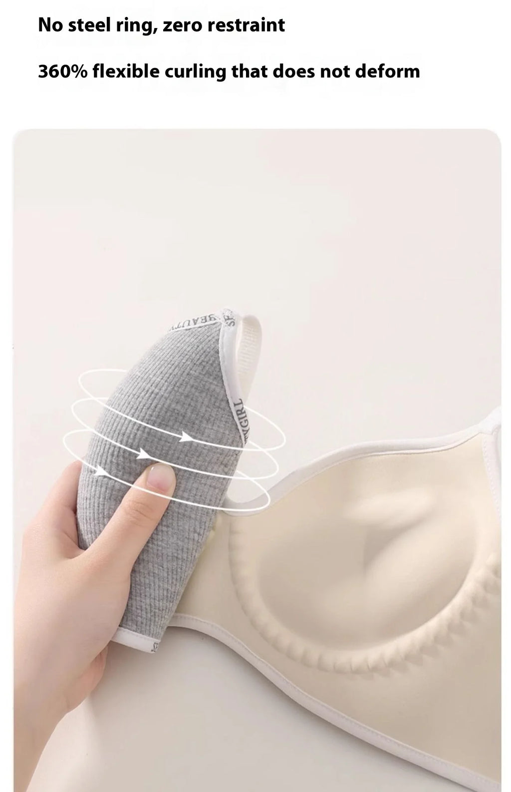 Lingerie Women Gathered Spring and Summer Non-marking Non-steel Ring Soft Support Anti-Sagging Bylift Letters Comfortable Bra