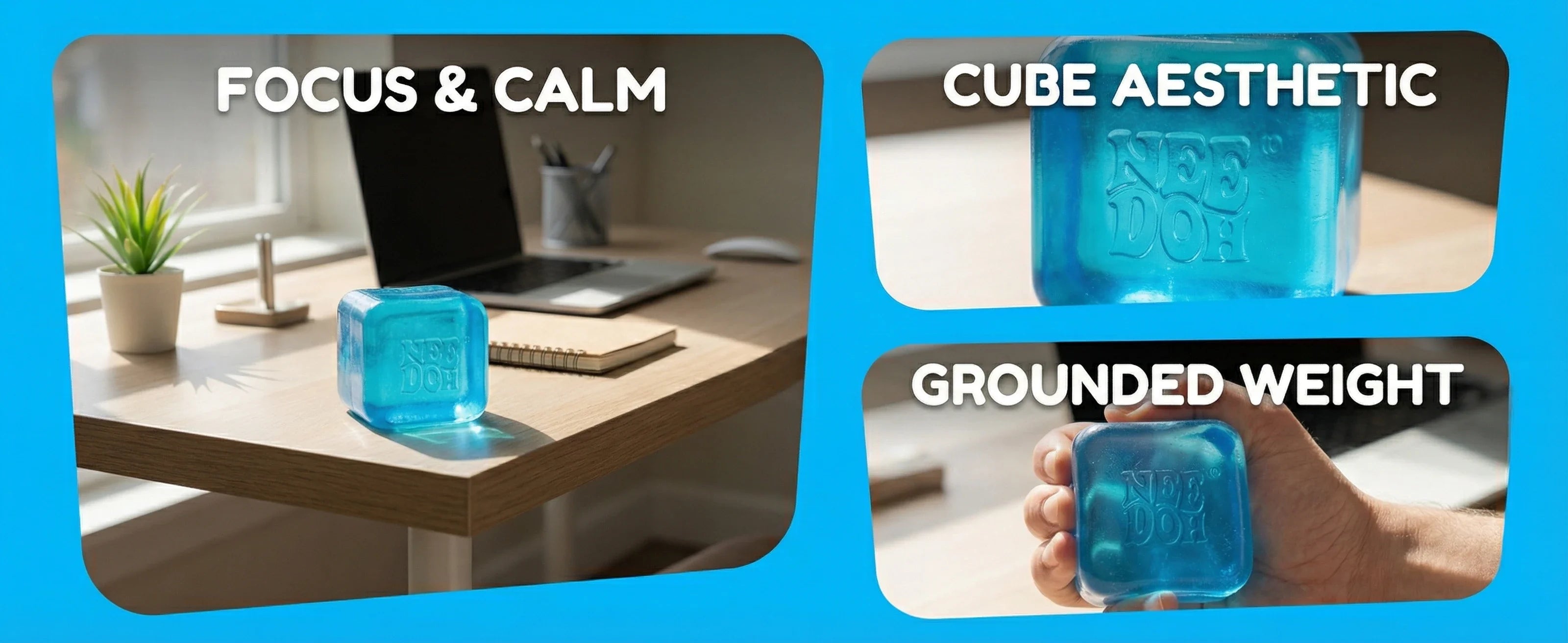 Needoh Nice Cube Sensory Fidget Toy Stress Anxiety Relief Focus Desk Toy Adults Kids Portable Decompression Cube Multiple Styles