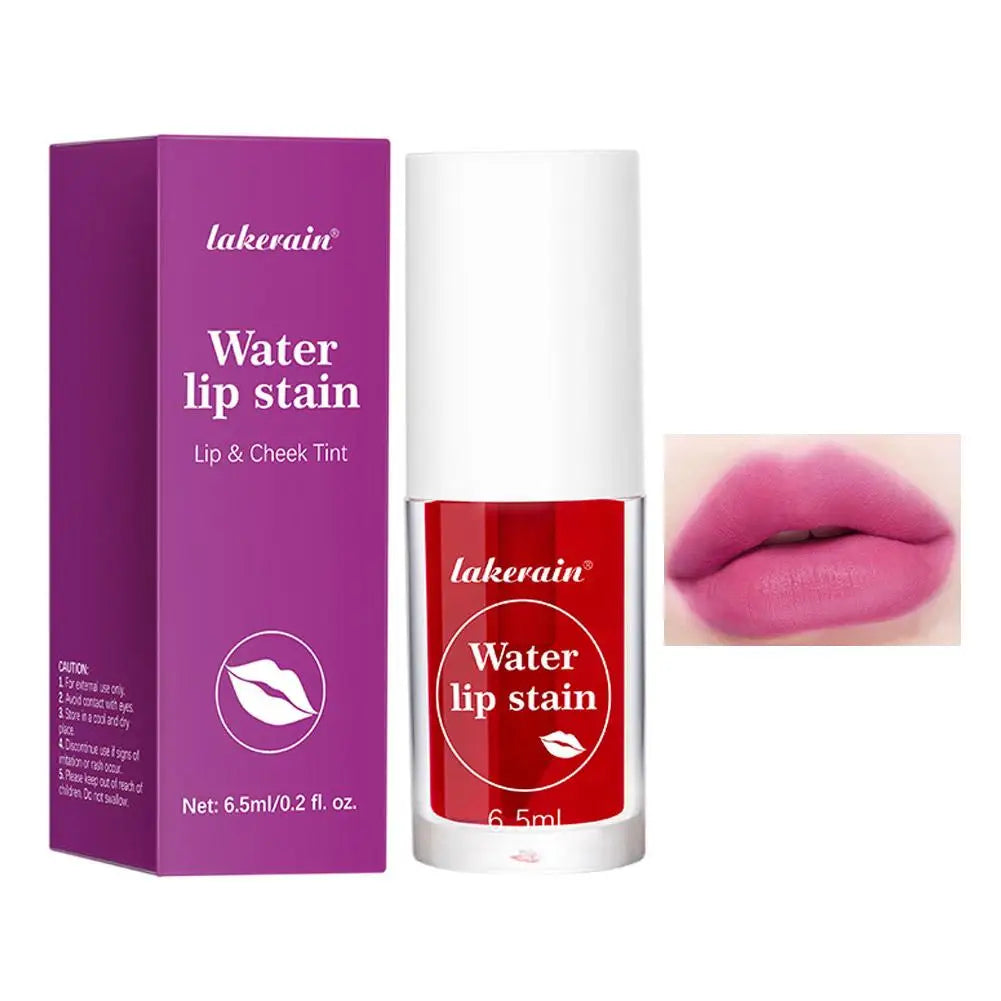 Lakerian Water Lip Stain Moisturizing Water Tint Lip Glaze Long Lasting Hydration Non-Stick Waterproof Lip Tint Natural Makeup