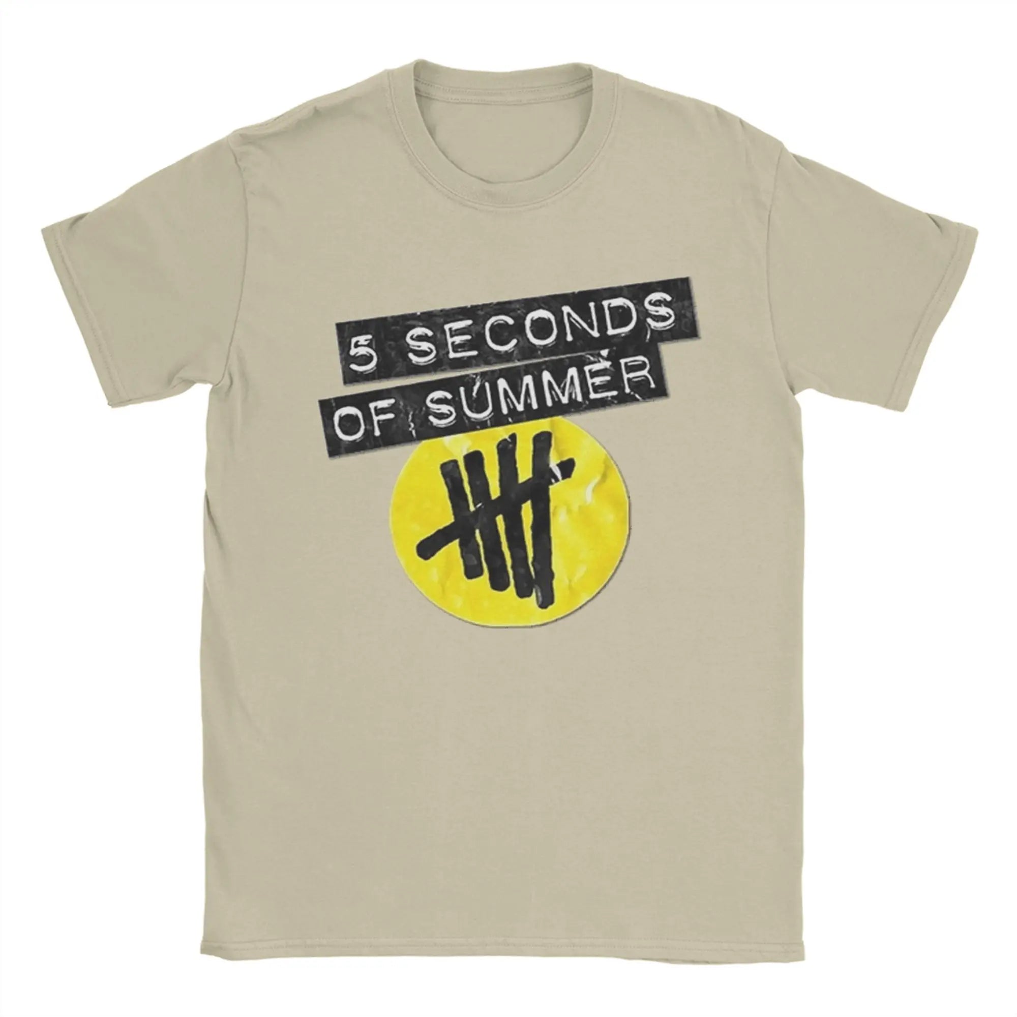 5 Seconds of Summer 5SOS Men's T Shirts  Fashion Tees Short Sleeve Crewneck T-Shirt Pure Cotton Gift Tops
