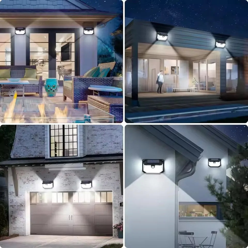 Solar Outdoor Lights Super Bright 218 LEDs Motion Sensor Wall Light Waterproof Solar Powered Security Light for Outdoor Lighting