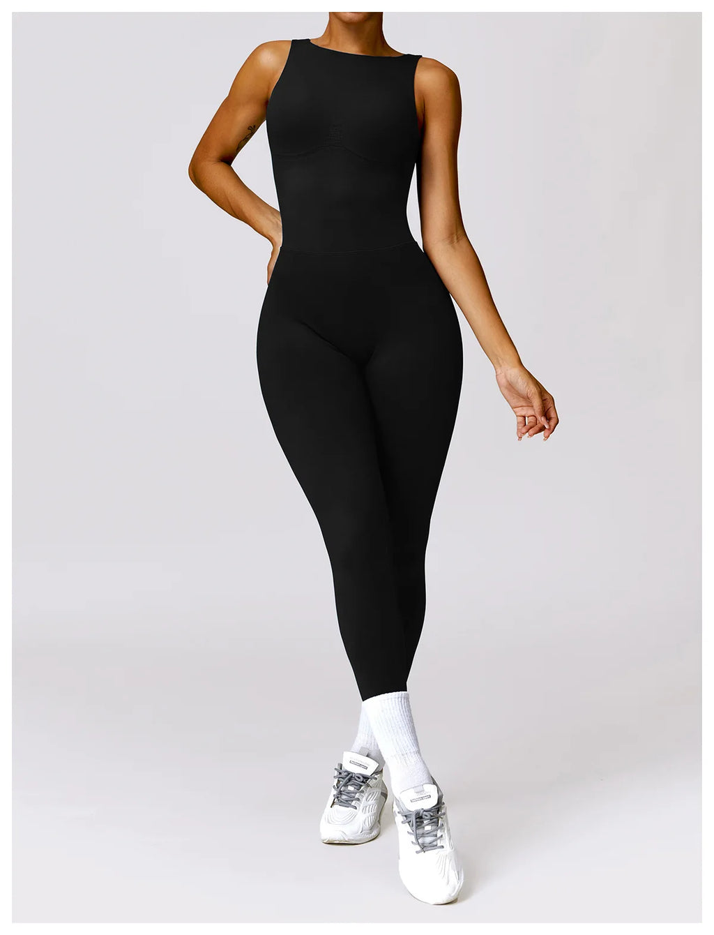 Backless Scrunch Sport Jumpsuits Raises Butt Women Sexy Monkeys One Piece Yoga Clothes Seamless Gym Fitness Dance Overalls Black