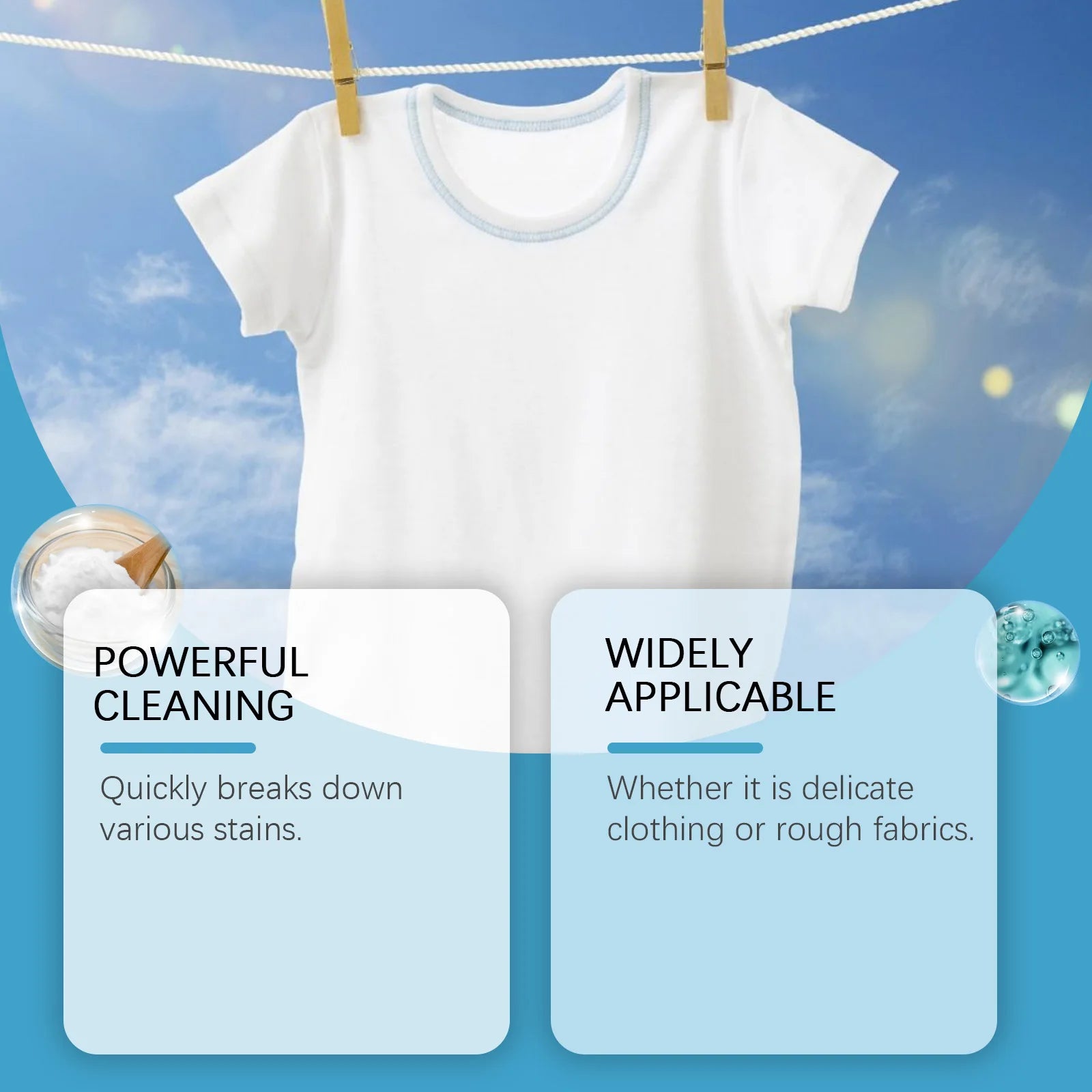 Laundry Stain Remover - Household Laundry Detergent for Stubborn Stains, Sweat Stains, Deep Cleaning of Clothes