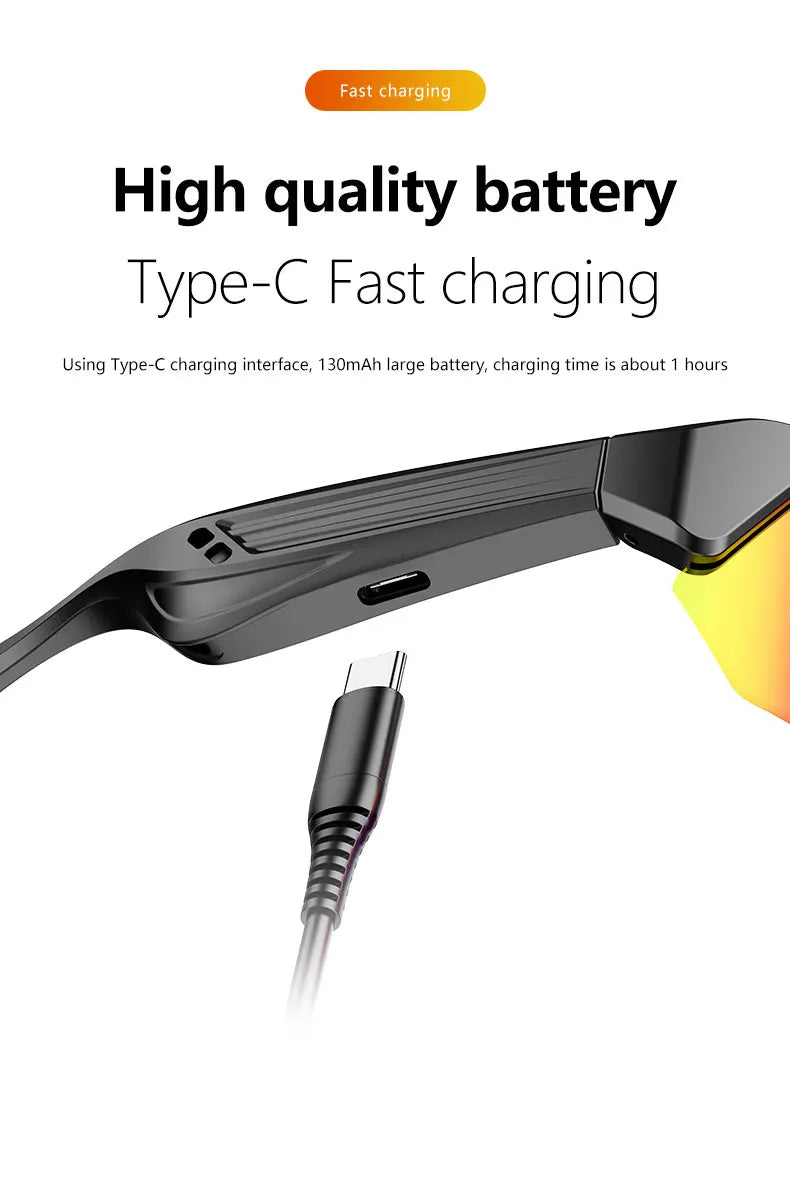 Cycling Bluetooth Smart Glasses Technology Audio Call Remote Headset Sunglasses Sports Driving Music Earbuds Headphones