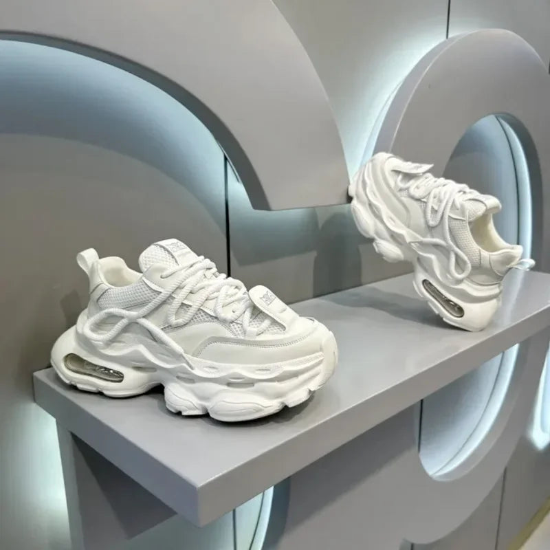 New Trendy Men's Shoes Thick Soled Tall Fashion Casual Shoes Comfortable Soft Soled Mountaineering Sports Shoes Sneakers Men