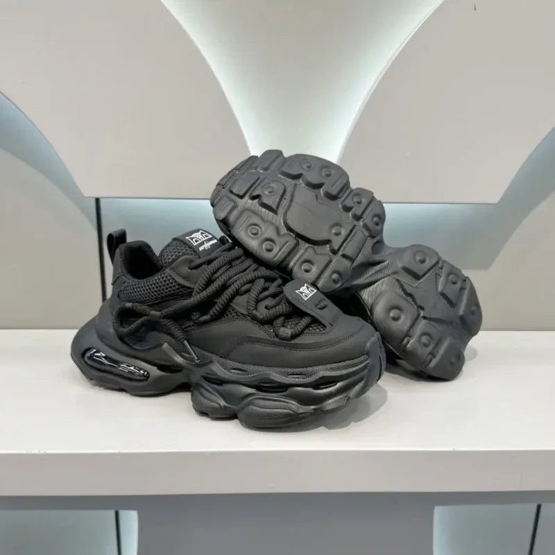 New Trendy Men's Shoes Thick Soled Tall Fashion Casual Shoes Comfortable Soft Soled Mountaineering Sports Shoes Sneakers Men