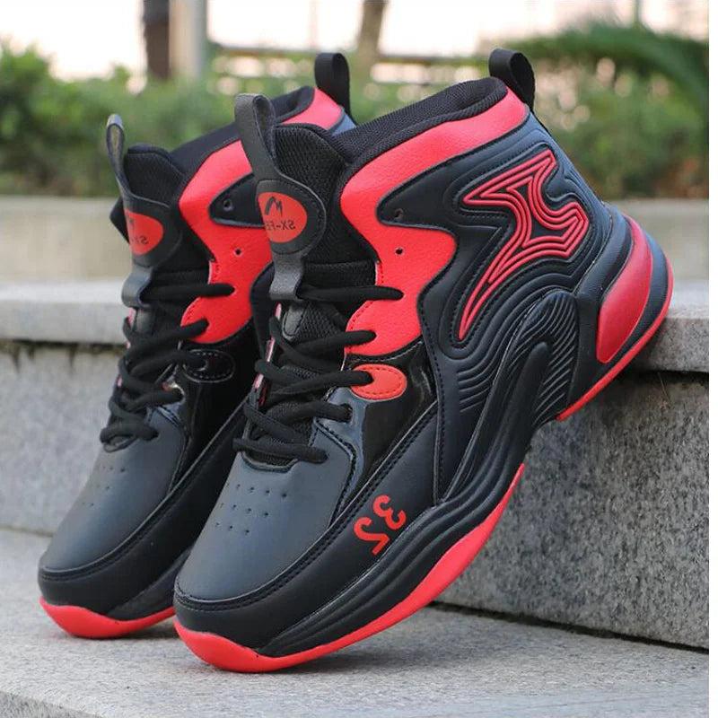 Men's High-Top Basketball Shoes New Wear-Resistant Sports Sneakers Athletic Outdoor Casual Training Boots