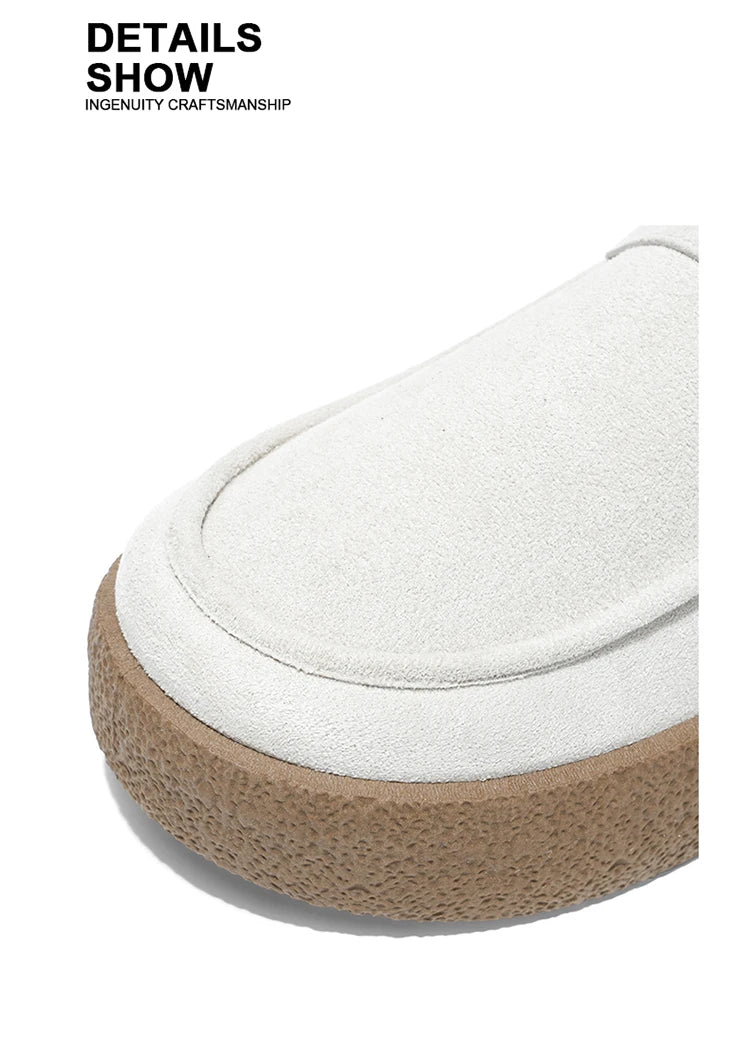 New autumn and winter men's shoes high-quality suede casual shoes British style thick soled board shoes fashionable slippers