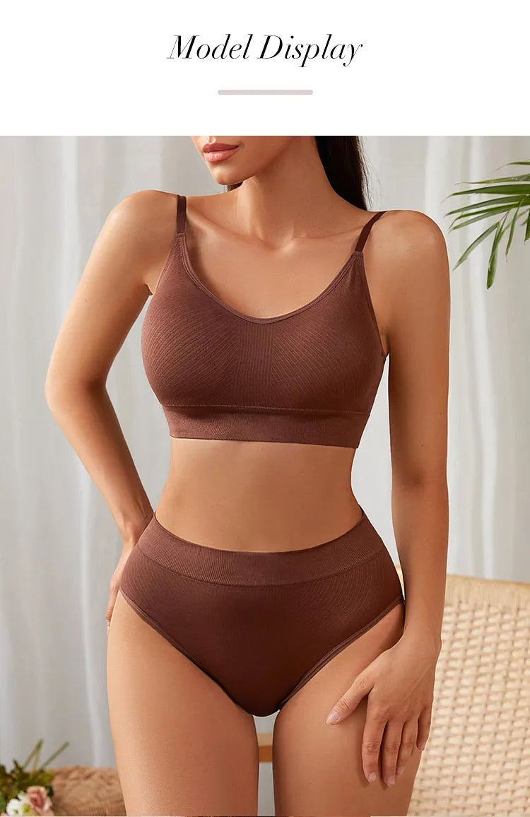 New Design Seamless Bra and Panties Underwear Set Conjuntos Interior Para Mujeres Seamless Bra And Panties Sets For Women