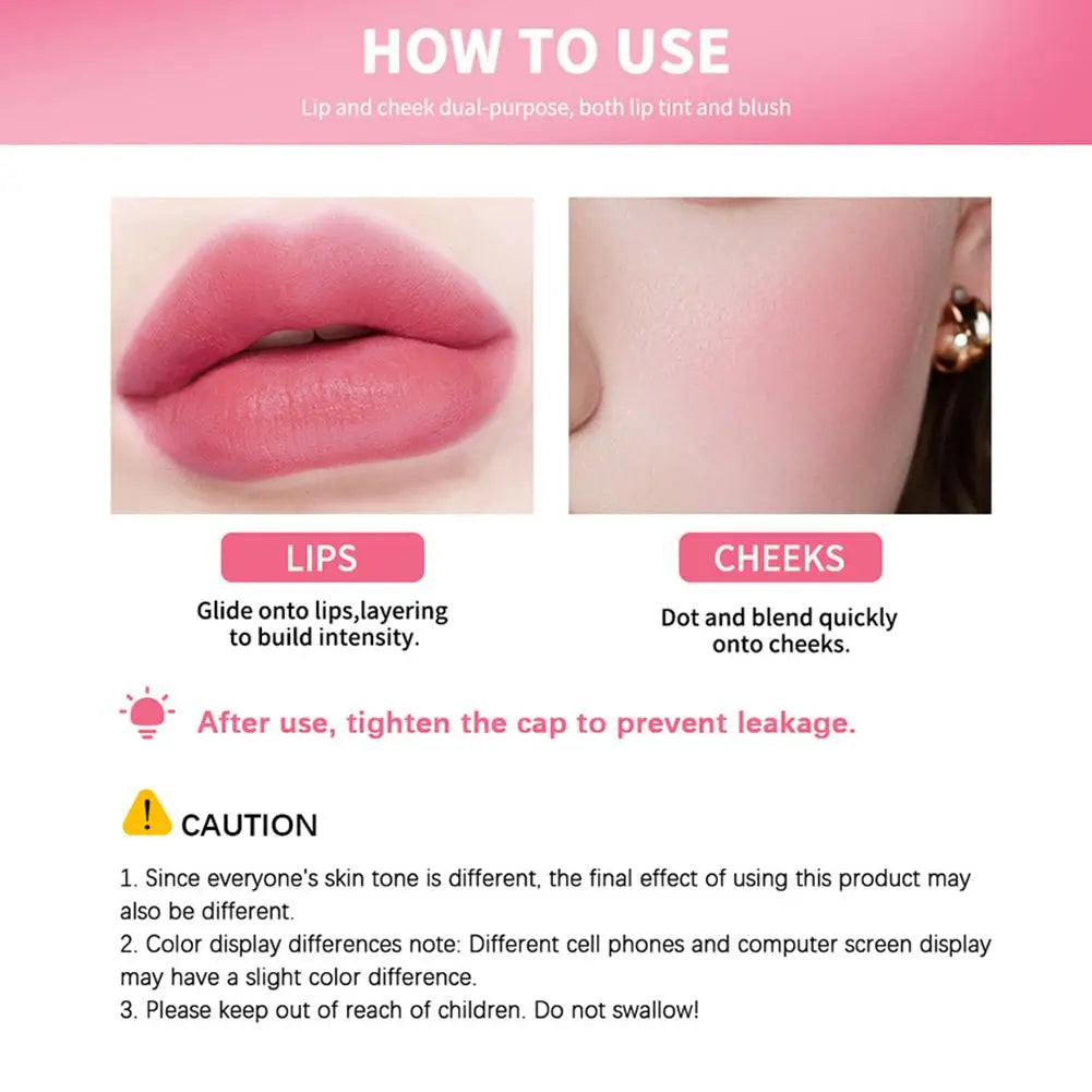 Lakerian Water Lip Stain Moisturizing Water Tint Lip Glaze Long Lasting Hydration Non-Stick Waterproof Lip Tint Natural Makeup