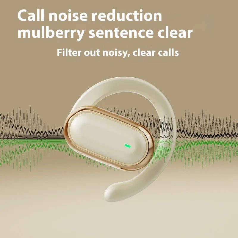 Wireless Bluetooth Earphones, Ear-hook Earbuds Power Display Earphone for iPhone HD Sound Headphones Sports Music Headsets