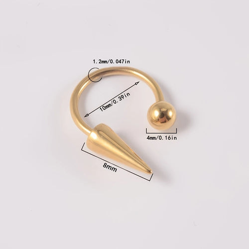 1-5Pcs Lip Ring Charm Piercing Lip Ring Stainless Steel C-Shaped Lip Lip Piercing Body Jewelry 16Gauge For Girl and Men