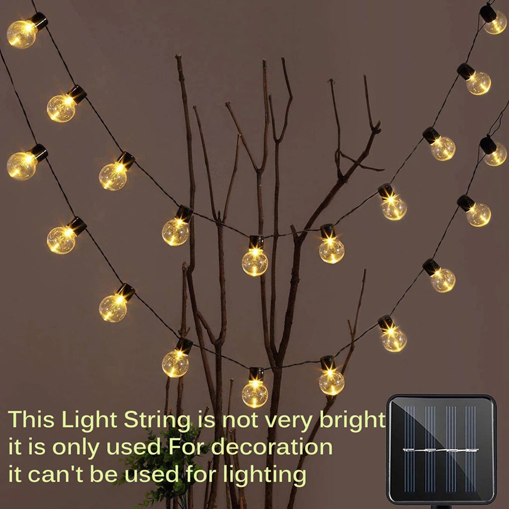 Solar Lights String Globe Bulbs Outdoor Solar String Lamps For Garden Terrace Party Camping Christmas Street Decoration