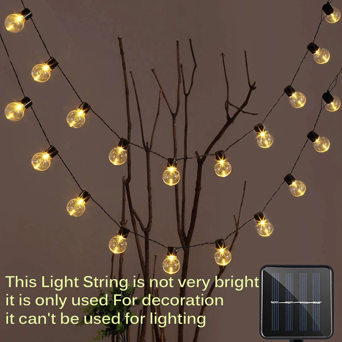 Solar Lights String Globe Bulbs Outdoor Solar String Lamps For Garden Terrace Party Camping Christmas Street Decoration