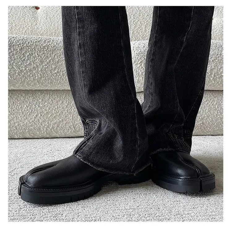 Shoes for Men Women Genuine Leather Classic Split Toe Shoes Casual Shoes Unisex Flat Shoe Comfortable Design Men Shoe Zapatos