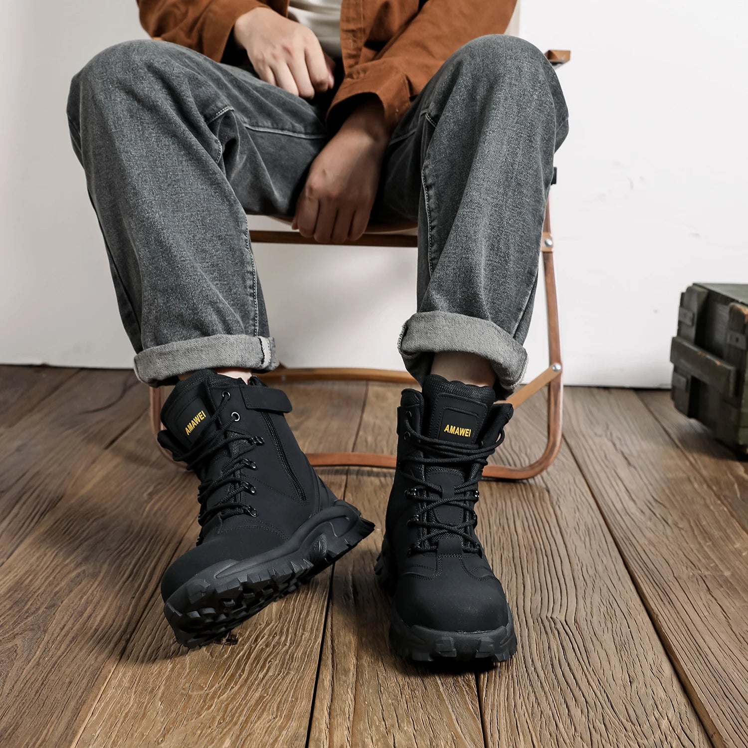 Steel Toe Safety Shoes Men's High Quality Industrial Work Boots Man Work Protection for the Feet Work Wear Free Shipping