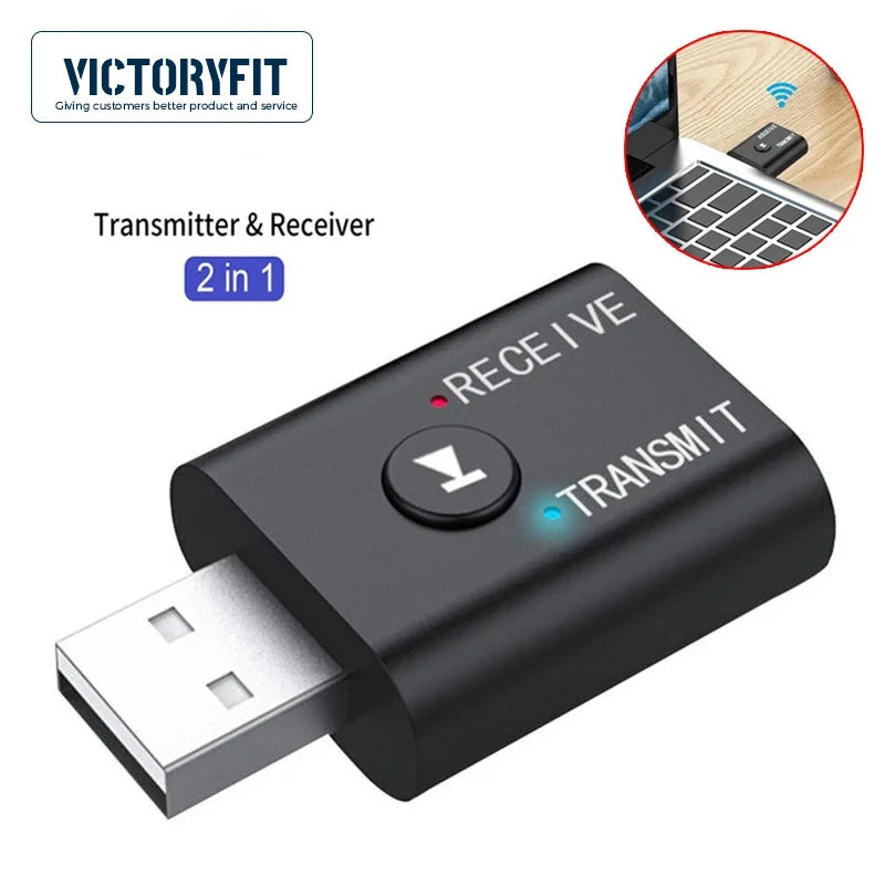 Bluetooth Audio Adapter Bluetooth USB Receiving Transmitter 2 in 1 Audio Transmitter Receiver