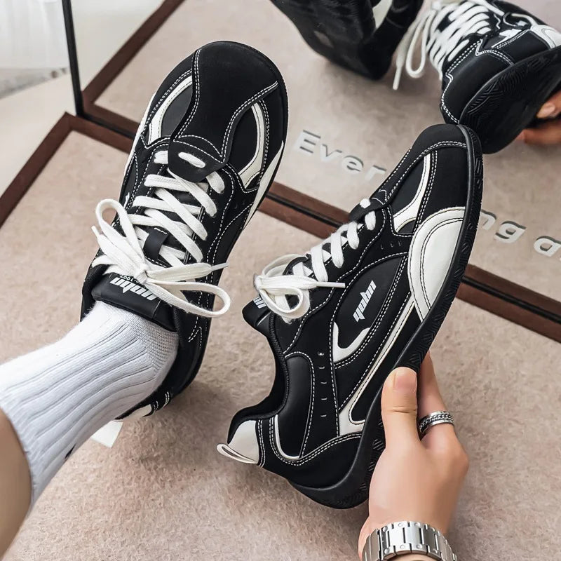Shoes Man 2026 Trend Casual Sneakers Comfortable Lace Up Flats Tennis Shoe Breathable Walking Jogging Shoe