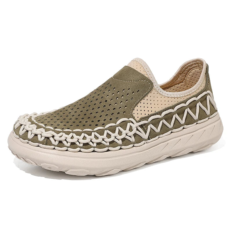 Summer Hand-woven Men's Shoes Fashion Men Casual Shoes Brand Designer Men Sneakers High Quality Outdoor Flats Driving Shoes