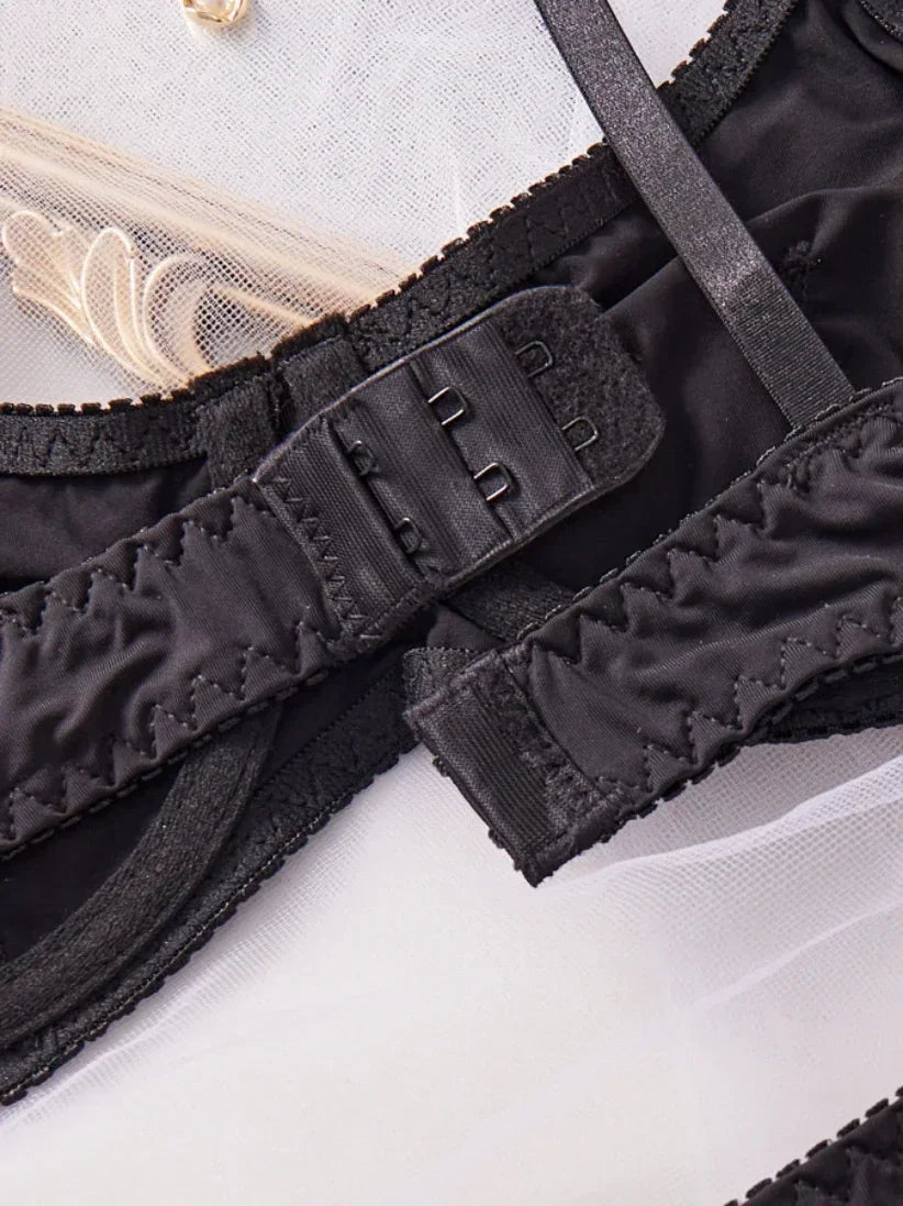 Bra and Panty Set Ladies Smooth Comfortable Thin Underwear Women Sexy Nightwear Inner Solid Sleep Underwear Bra Set Lingerie