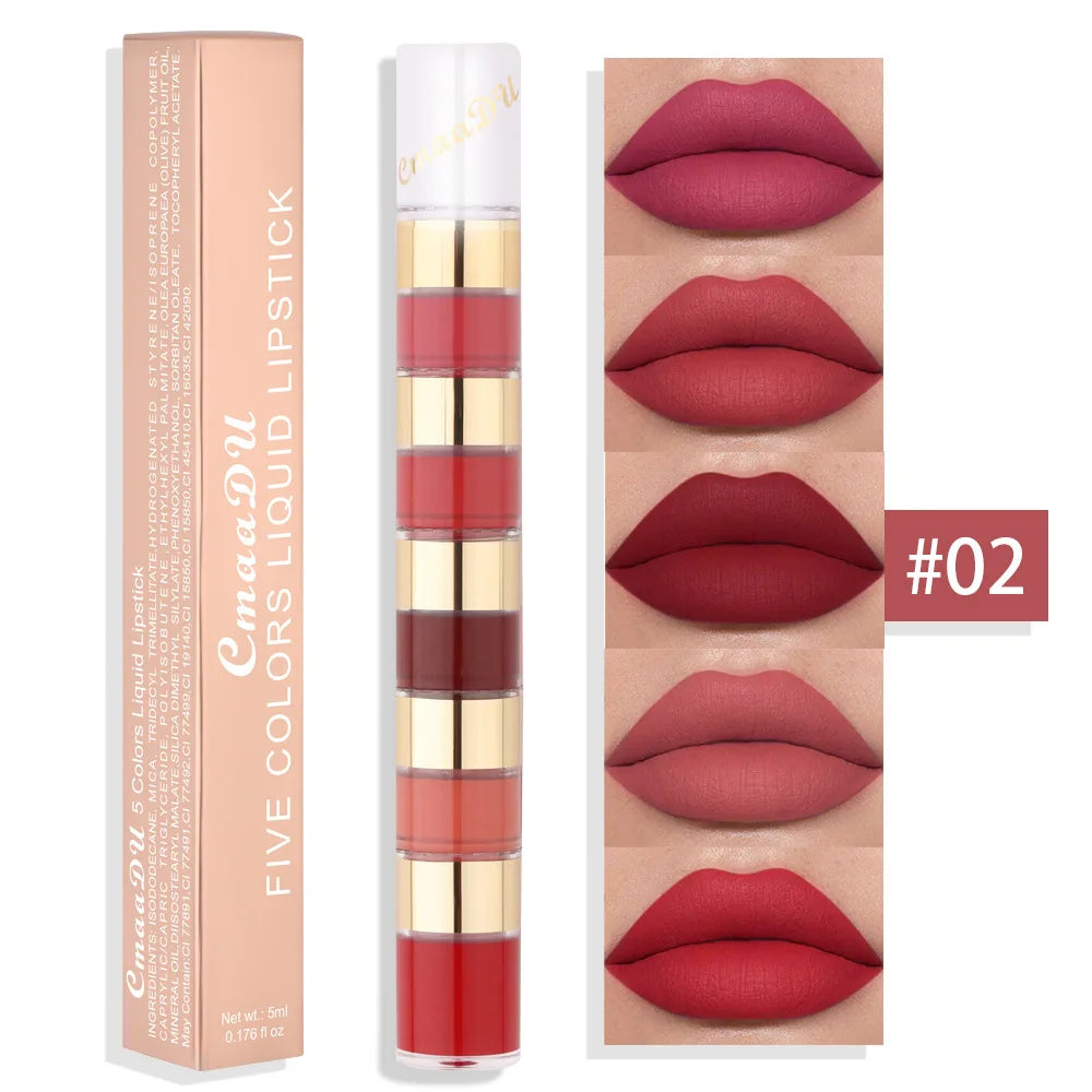 Lip Stain Non-Sticky Long-lasting Lock Color Matte Lip Gloss Lipstick Waterproof Y2K Fancy Fashion Birthday Christmas Present