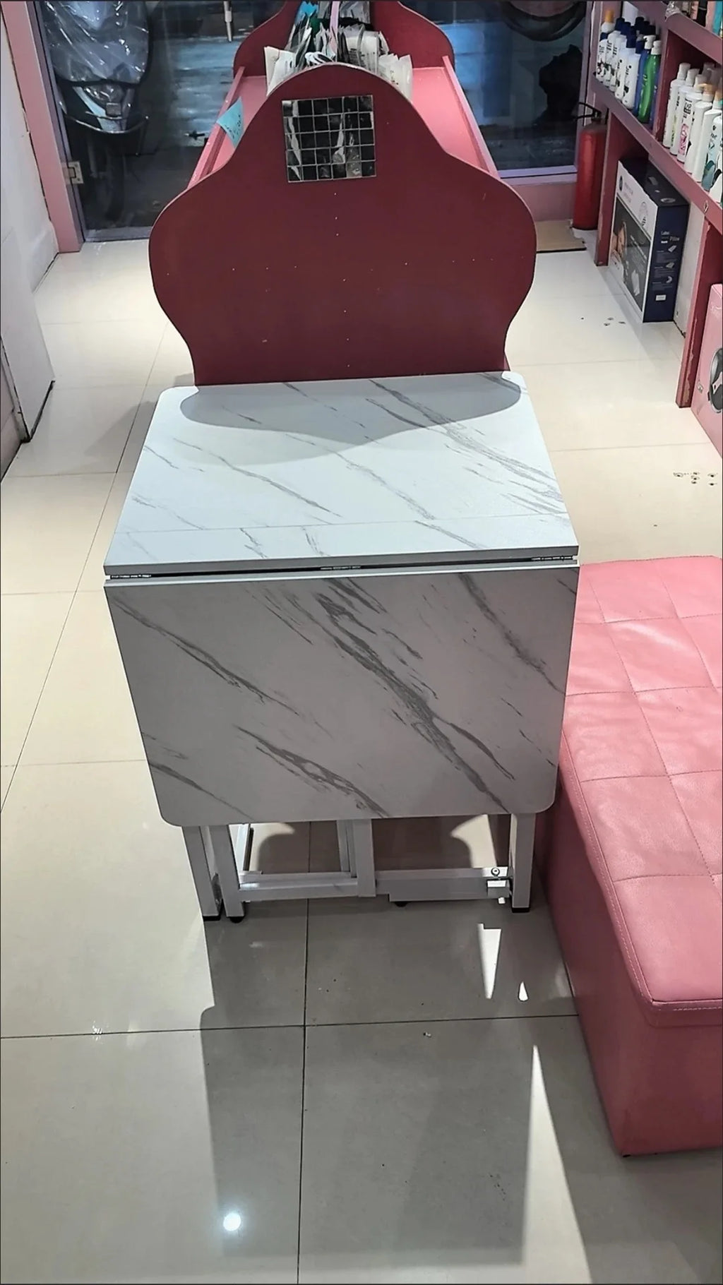 Foldable Rectangular Dining Table 100/120/140 Cm for Small Space Home And Restaurant Furniture Compact Meal Folding Table