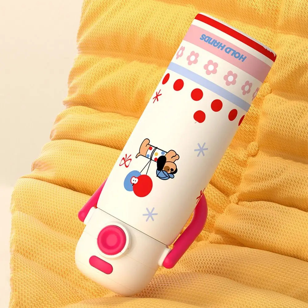 Reusable Creative Thermal Water Bottle 500ML Portable Thermal Cup Leak-proof Straw Design Drinking Straw Cup Kitchen Supplies