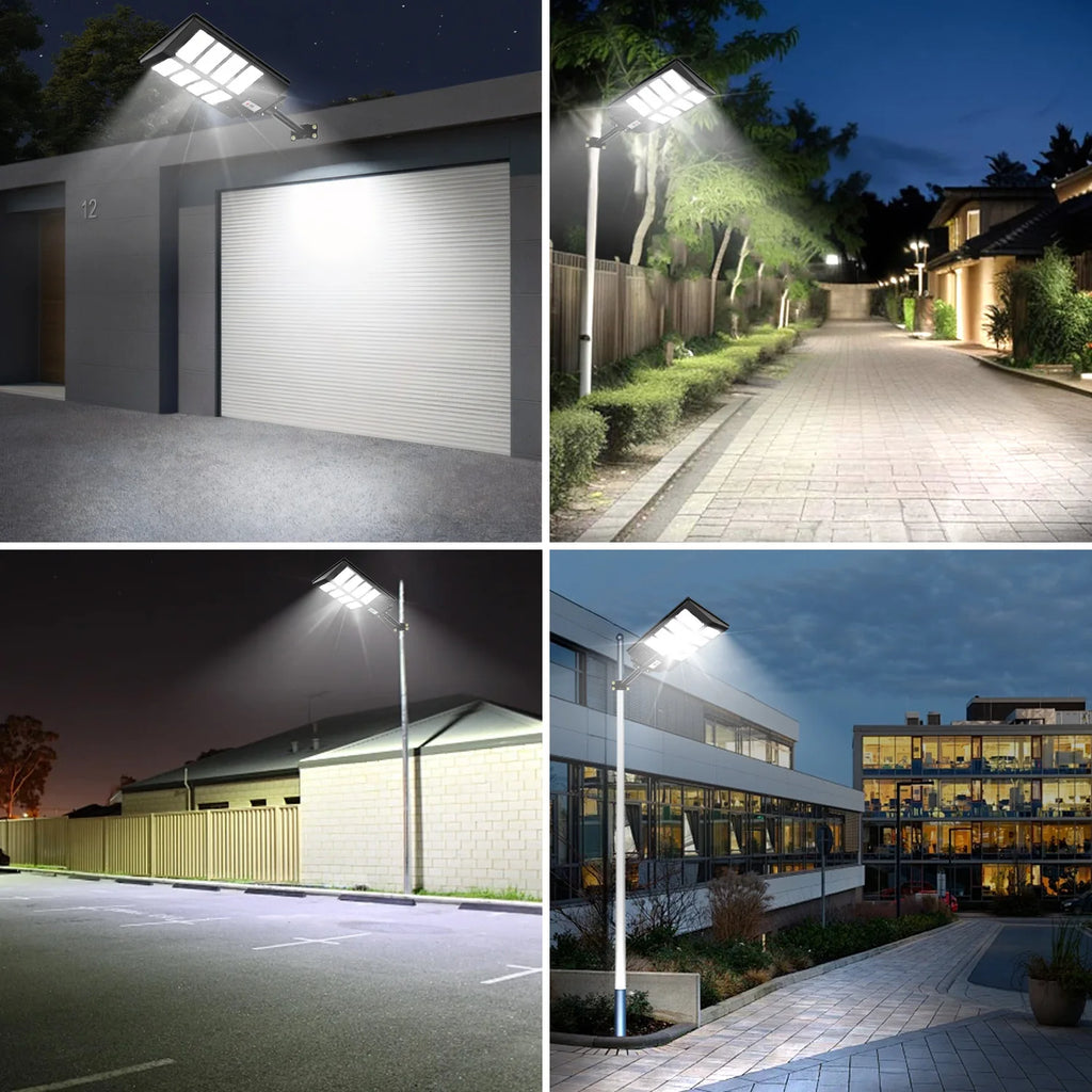Super Bright Solar Lights for Outside, Dusk to Dawn LED Solar Street Light Motion Sensor , Solar Security Flood Lights Outdoor