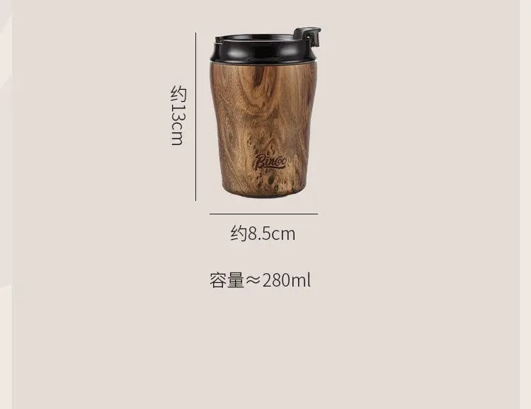 Coffee cup ceramic interior thermos cup Retro high appearance level portable stainless steel water cup