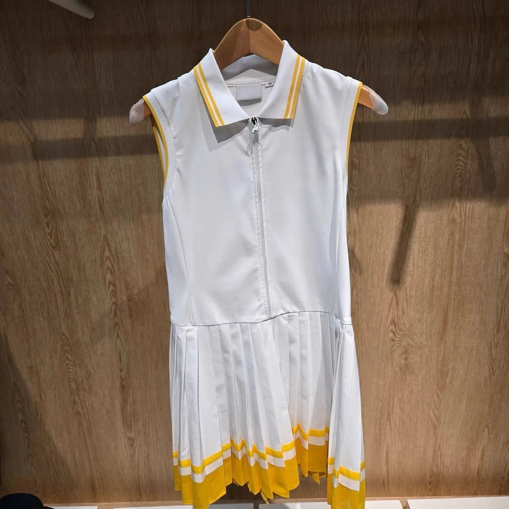 Women's New Spring/Summer Golf Wear: Collared, Sleeveless, Fitted Activewear Dress