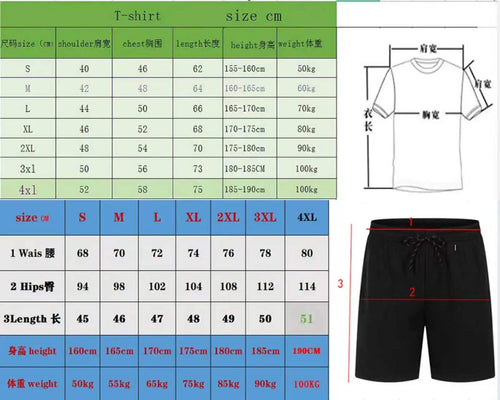 2026 Summer Men's Outdoor Leisure Sports Jogging Fitness Quick-Dry Set - Round Neck Short-Sleeved T-shirt and Shorts 2-Piece Set