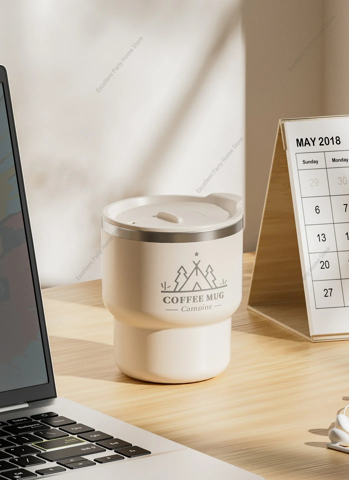 400ML Stainless Steel Thermal Cup Office Coffee Mug Double Layer Insulated Water Cup Portable Keeps Cold and Heat Thermal Mug