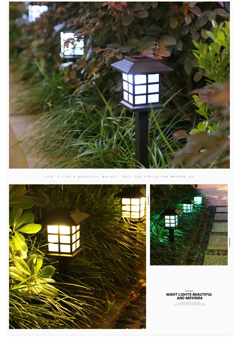 Outdoor Solar Lights Garden Lights Solar Powered Lamp Lantern Waterproof Landscape Lighting Pathway Yard Lawn Garden Decoration