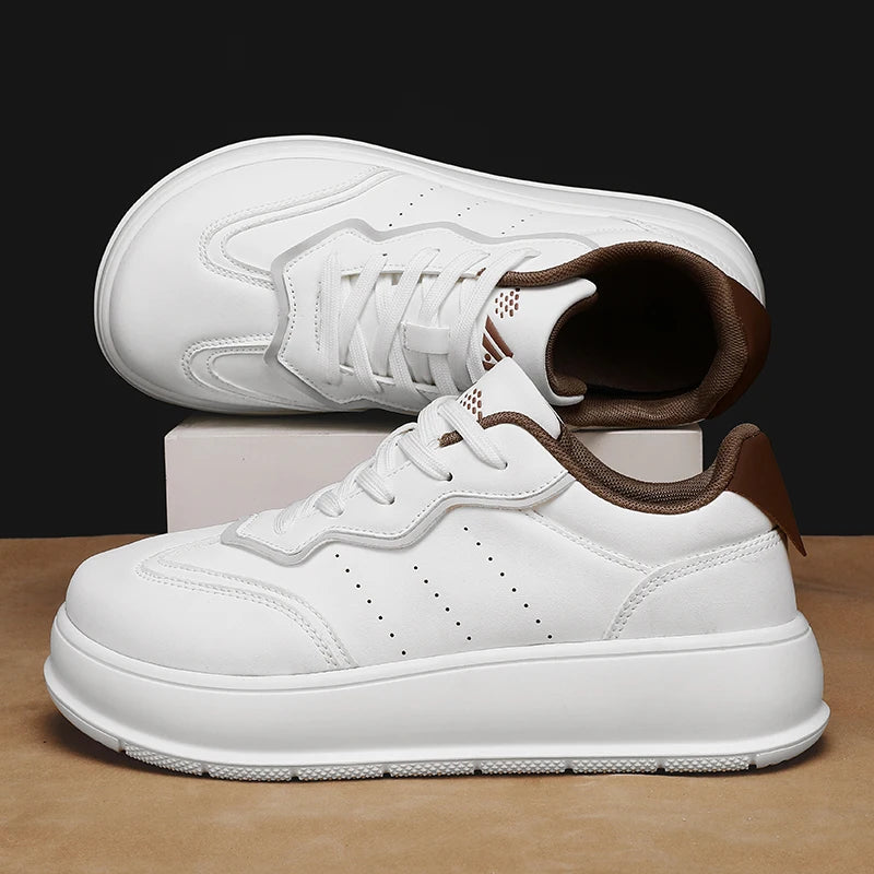 Outdoor Barefoot Shoes for Men Minimalist Comfortable Zero Soles Wide Toe Walking Shoes Platform Casual Sneakers Board Footwear
