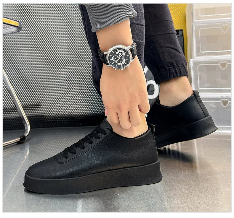Men's Shoes Spring/Autumn Casual Sports Shoe Lace Up Man Shoe White Sneakers Shoes for Men
