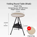 Telescopic Folding Round Table Outdoor Three-legged Dining Table Portable Aluminum Alloy Coffee Table Hike Picnic Liftable Table