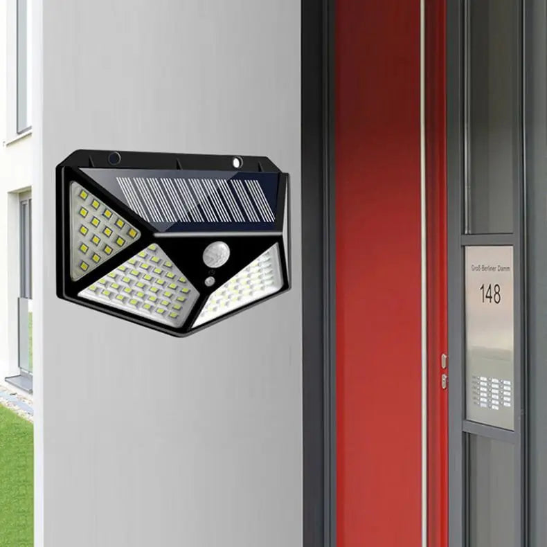 Solar Lights Outdoor 100 LED Motion Sensor Wall Lamp Outside Waterproof Solar Flood Lights For Yard,Garden,Garage, Fence,Patio