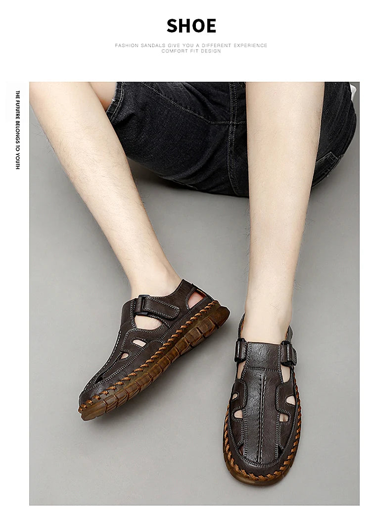 Handmade Men's Shoes Outdoor Shoe Men Casual Men Shoes Breathable Suede Leather Shoe Anti-Skid Walking Shoe Hot Sale Footwear