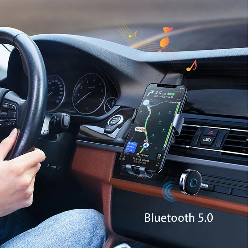 Car Bluetooth-compatible Receiver Dongle BT5.0 3.5MM USB Stereo Audio Wireless Adapter with Handsfree Microphone DSP Voiceless
