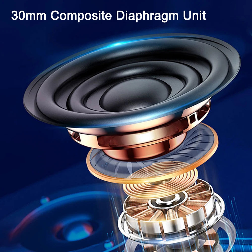 Bluetooth 5.3 Headphone With Mic Noise Reduction Hands-Free Call HiFi Lossless Wireless Headset For Call Center Office PC Laptop