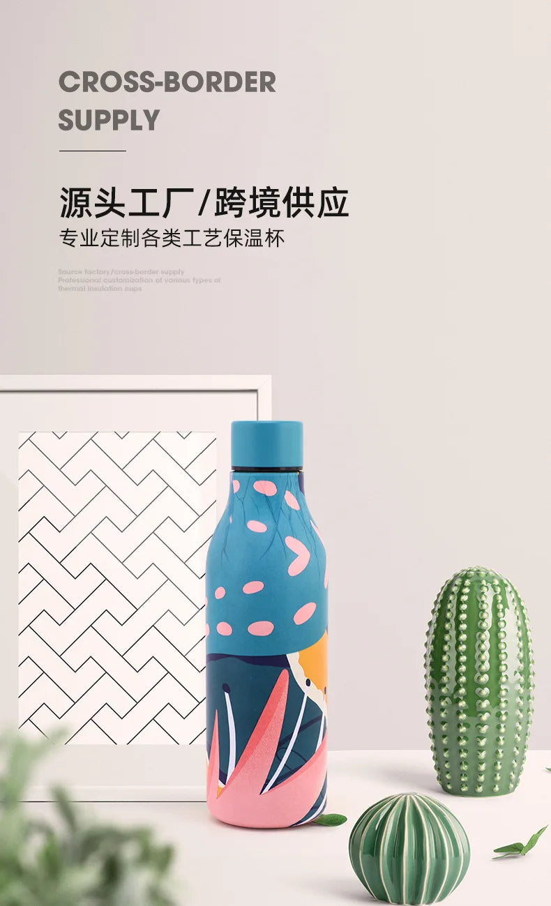 Cup Thermal Bottle for Coffee Travel Mug Insulated Tumbler School Water Bottle Stainless Steel Thermo Thermos Hot Themo Carry