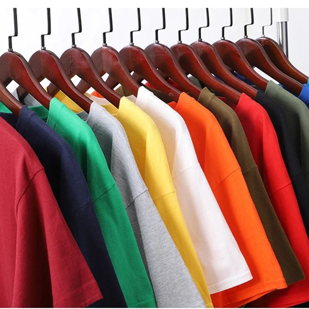 Fashionable casual men's solid color letter print pattern casual loose street fitness high quality versatile men's T-shirt