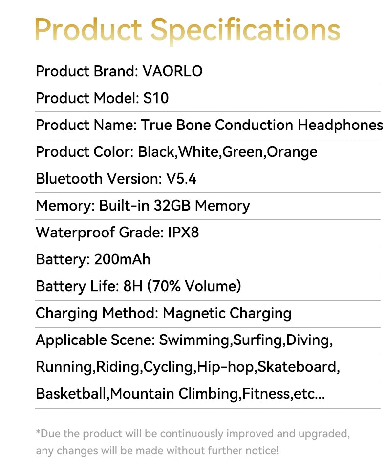 Bluetooth 5.4 Bone Conduction Wireless Headphones LED Display 32GB MP3 Player IPX8 Waterproof Swimming Sports HIFI Music Headset