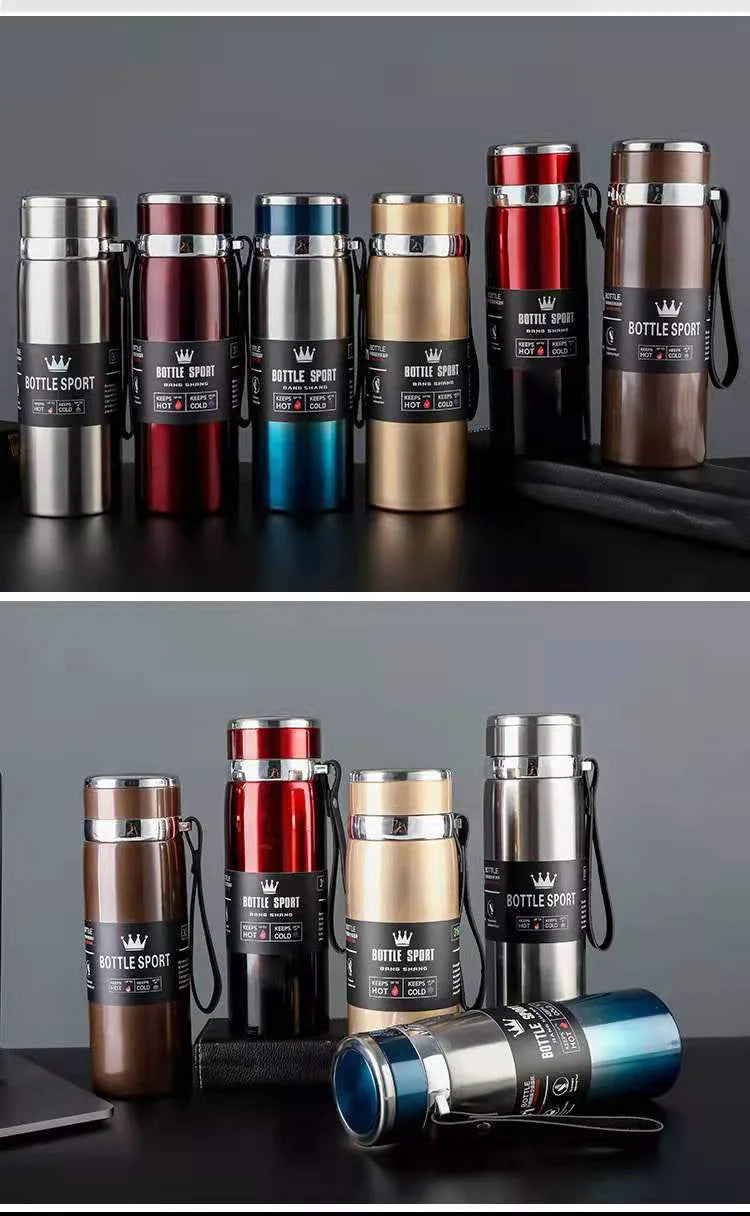 800ml Thermal Mug Double Wall 304 Stainless Steel Coffee Cup Vacuum Flask Thermos Water Bottle Tea Coffee Leak-proof Thermos Mug